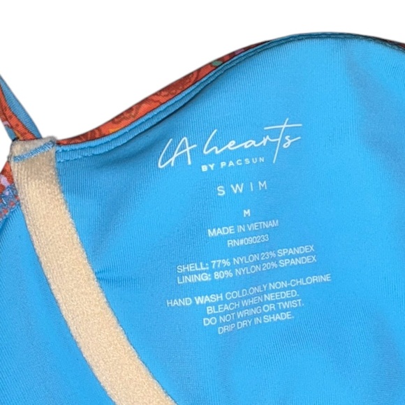 LA Hearts by PacSun Paisley Alexa Balconette Bikini Top M - Picture 5 of 7